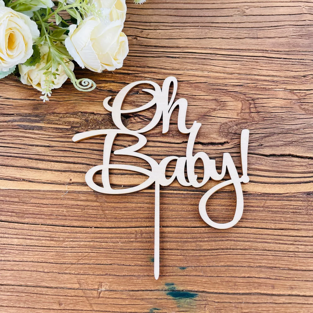 

Oh Baby Cake Topper for Baby Shower Girls Boys Party Welcome Baby Acrylic Birthday Decoration Supplies