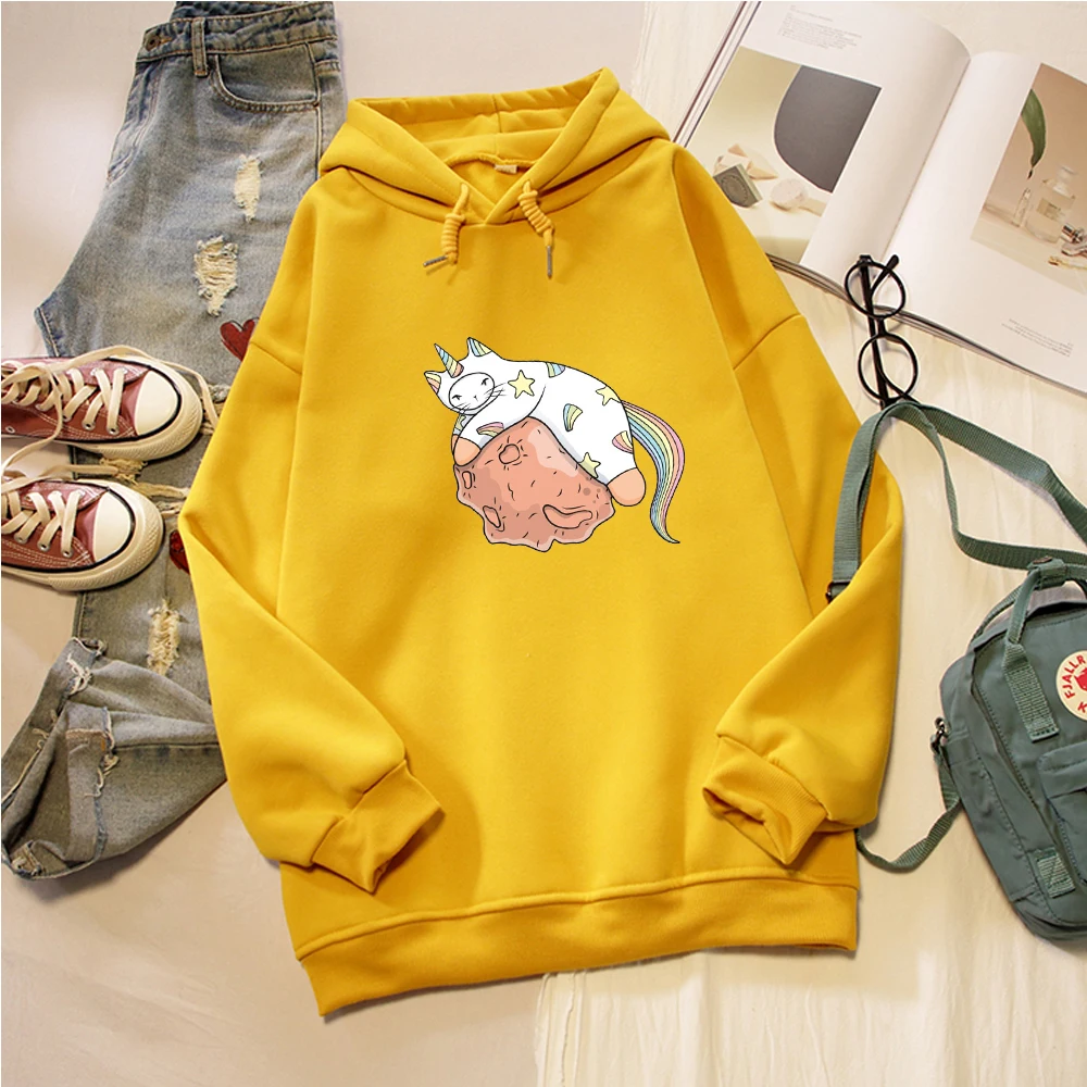 Autumn Animal Graphics Hoodies Streetwear Hoodies Women Sweatshirts Harajuku Hoodie Cute Cat Printed Loose Sweetshirts Womens