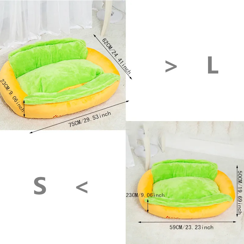 Comprar Perrera Lavable Con Almohada Para Mascotas, Cama Para Cachorro De Perro, Sofá Para Mantener La Gato Caliente, Gatito, Animales, Accesorios