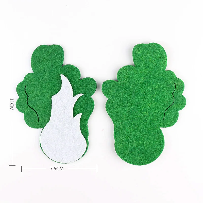 Нашивки из фетра с изображением капусты для самостоятельной сборки детских книг