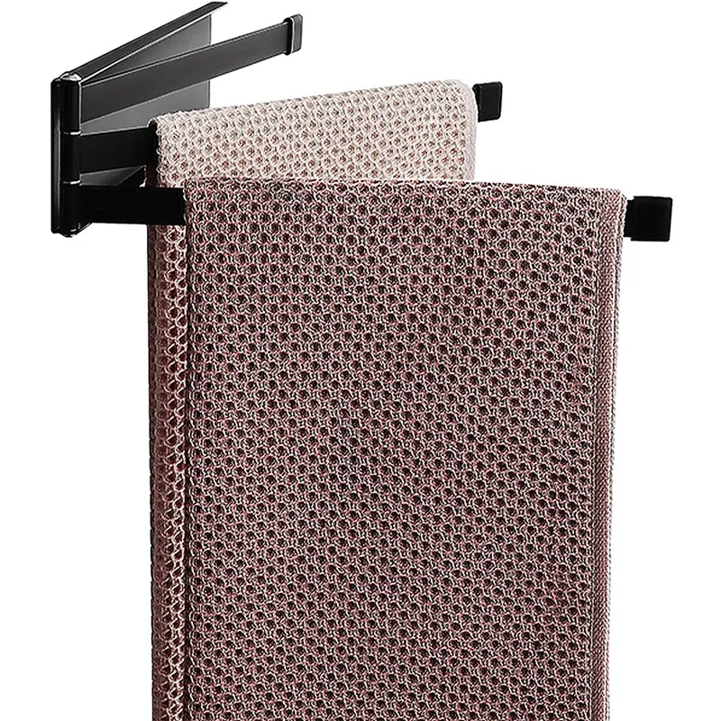 

Swing Towel Holder Rack, Wall Mounted Towel Bar Swivel with 3-Arm for Bathroom Kitchen Storage Dish Towel Rack