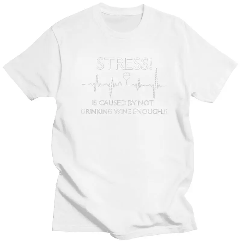 

Vintage Man Pattern Printed Stress Heartbeat Drinking Wine Tshirt Men Short Sleeves Shirt Stylish T-shirt Fit Soft Lycra Tops