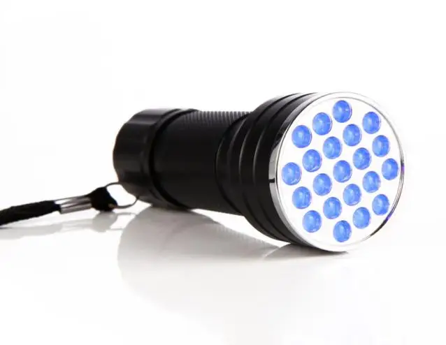 Free Shipping 21 Led 395 Nm Uv Ultra Violet Blacklight Flashlight For Csi Inspection Light Linterna portátil al aire libre | Спорт и