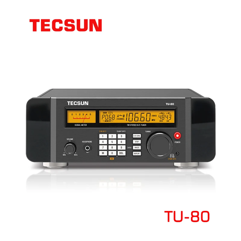 

Тюнер Tecsun TU-80 HIFI FM, обработка сигналов DSP, частота 64-108 МГц, настройка 0,1 МГц/0,01 МГц