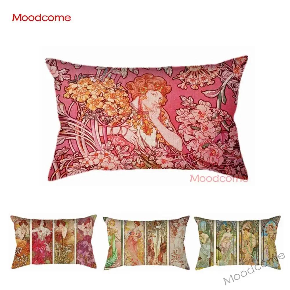 Новинка весенне-осенне-зимняя наволочка для подушки с постером на талию | Дом и