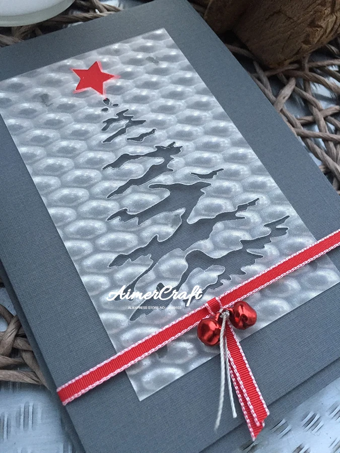 Металлические Вырубные штампы в виде рождественской елки зеркальные