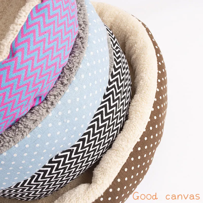 Мягкая Плюшевая кровать для большой собаки круглая кошки зимняя теплая пушистая