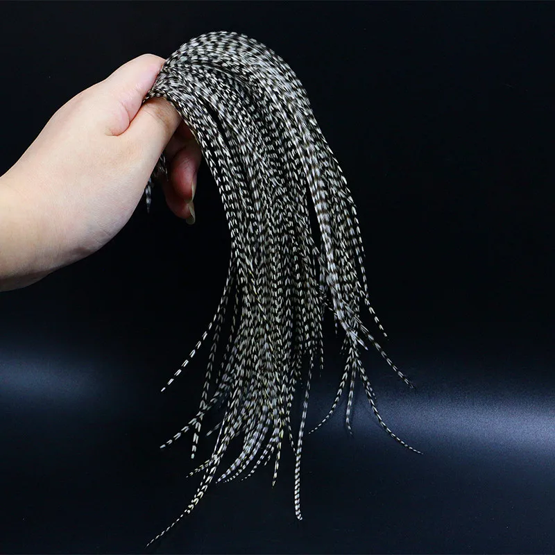 2019New Подлинная Whiting grizzly муха Связывание Седло hackle 20 перьев набор Черное и белое сухое муха завязывание гризли фиалка "петушиные перья"