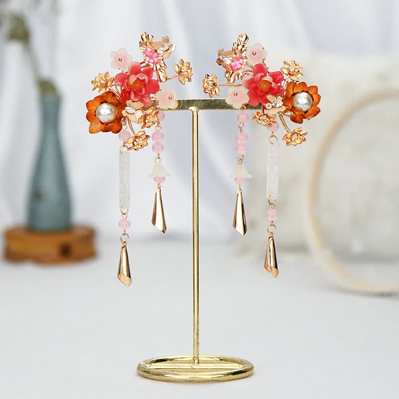 Женские заколки для волос FORSEVEN 1 пара в китайском стиле с искусственным жемчугом