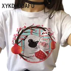 Футболка с графическим Мопсом, женская футболка с забавным мультяшным рисунком, одежда в Корейском стиле, Милая футболка ulzzang, уличная одежда, женские милые модные топы