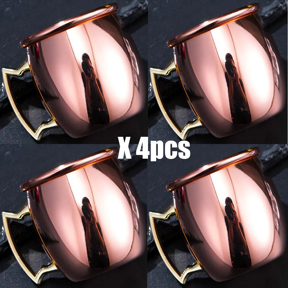 4 шт. 60 мл мини чашка кружки для московского Мула Caneca чашки из чистой меди кружка с