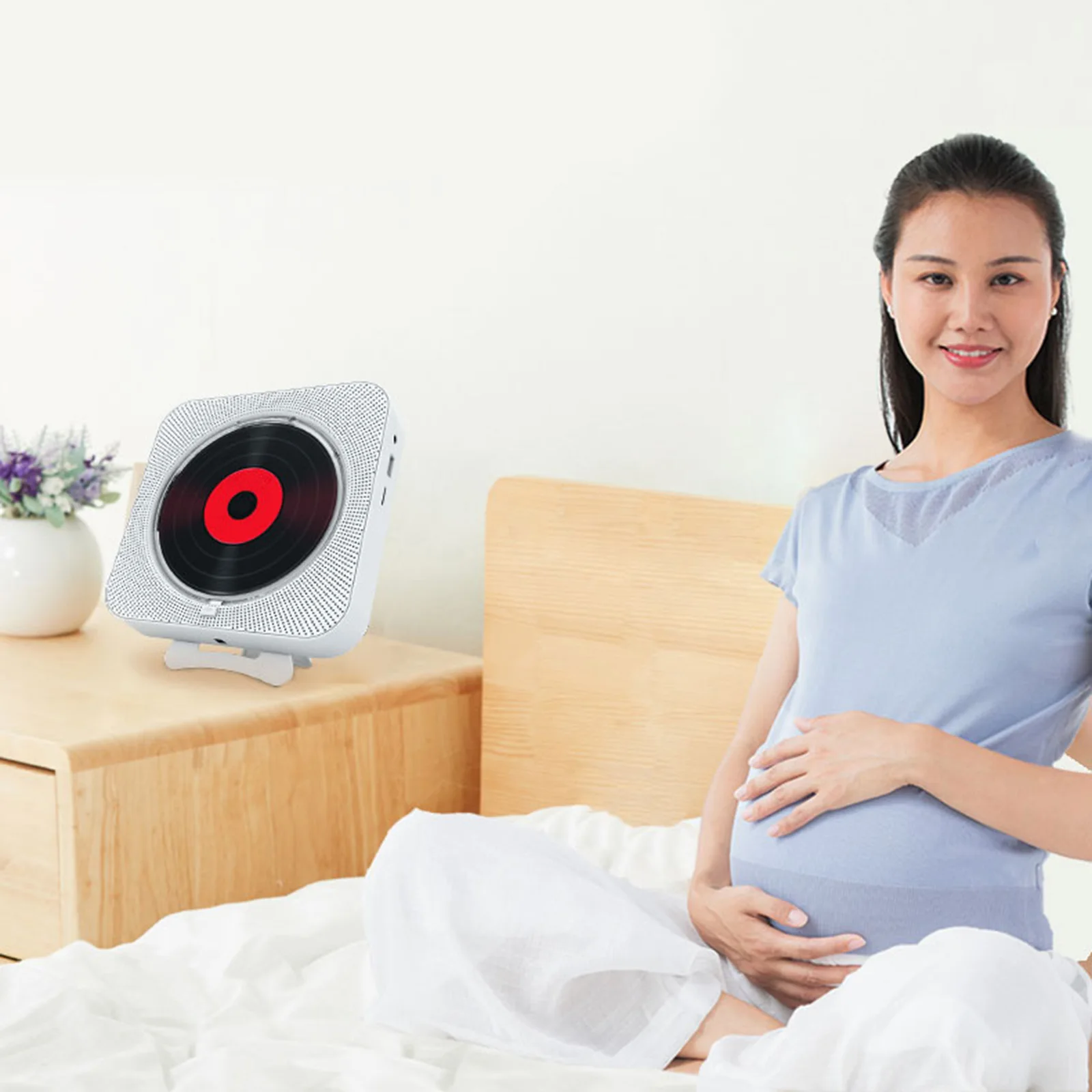 Портативный CD-плеер аудио магнитофон Вт Bluetooth настенный для дома FM-радио