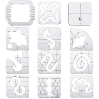 12pcsset quilting template ruler sewing machine domestic quilting templates rulers for machine quilting patchwork sewing tool