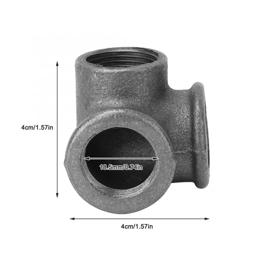 COMBUYFIT 2 шт./лот боковой Выпускной Колено 90 градусов 3-сторонний Тройник черный