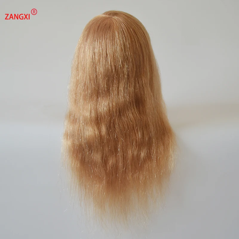 Тренировочная голова из 100% натуральных волос Блонд для салонов профессиональные