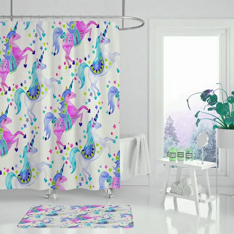 Тропические растения занавеска для душа Водонепроницаемая s ванная комната