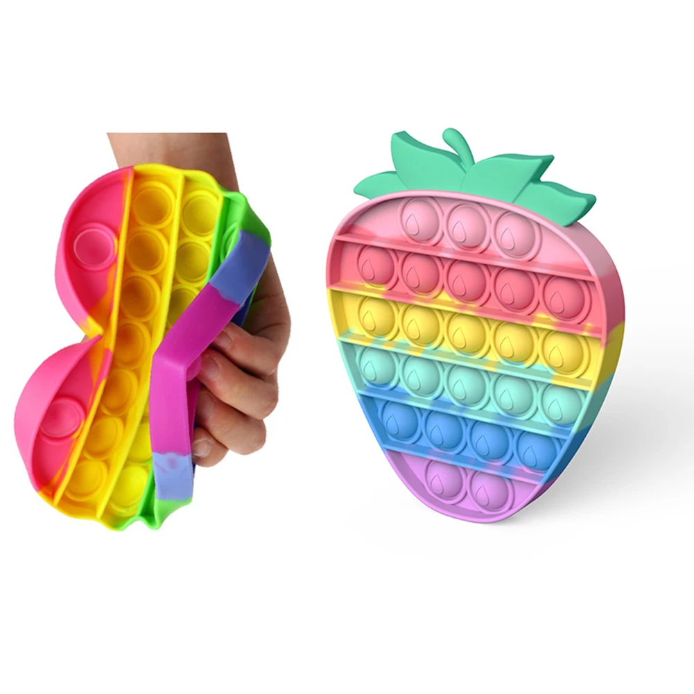 

Rainbow push it Cloud Push Bubble Sensory Toys Anti-stress Squeeze Toys Rainbow Push It Bubble Antistress Toy To Relieve Autism