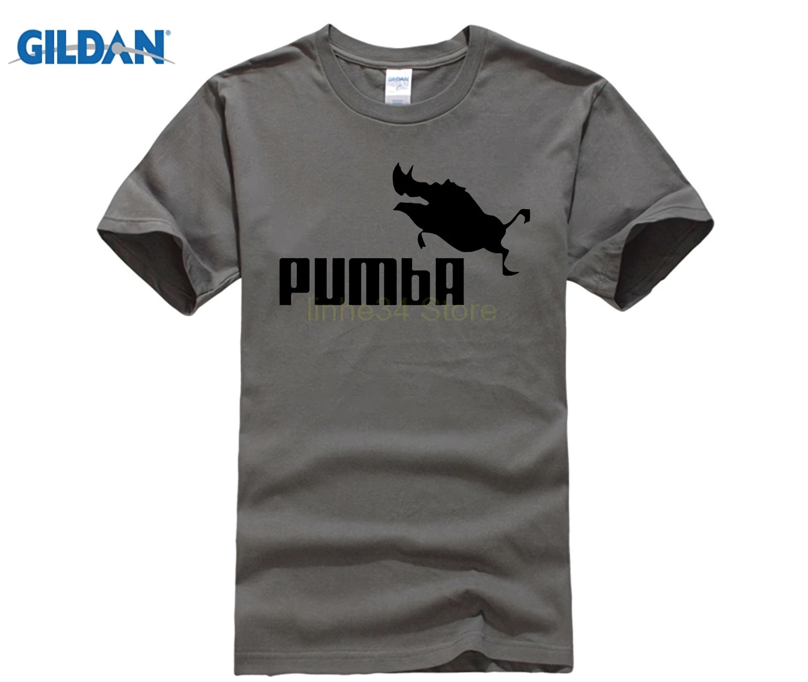 2020 забавная футболка милые футболки Homme Pumba для мужчин и женщин 100% хлопок крутая