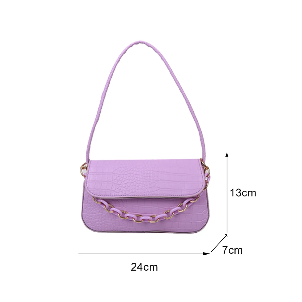 

Women Casual Handbags Chain PU Leather Elegant Crossbody Shoulder Bag Purse Ladies Shoulder Bags Solid Chain Totes