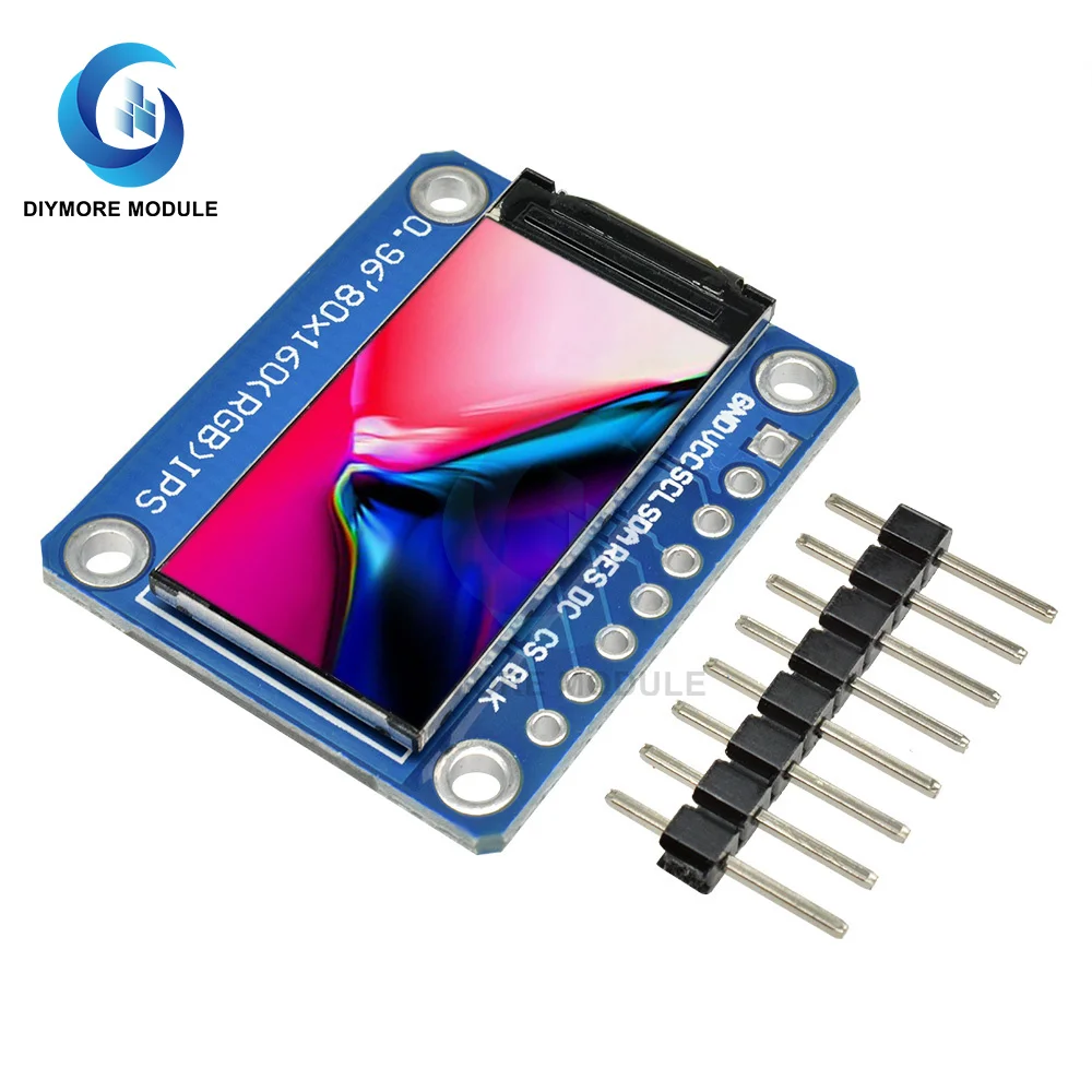 0.96 inch IPS LCD Display Module Full Color Screen ST7735S Driver SPI Serial Interface 3.3V For Arduino