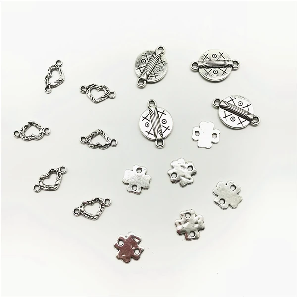 Оптовая продажа подвески кресты в форме сердца из античного серебра