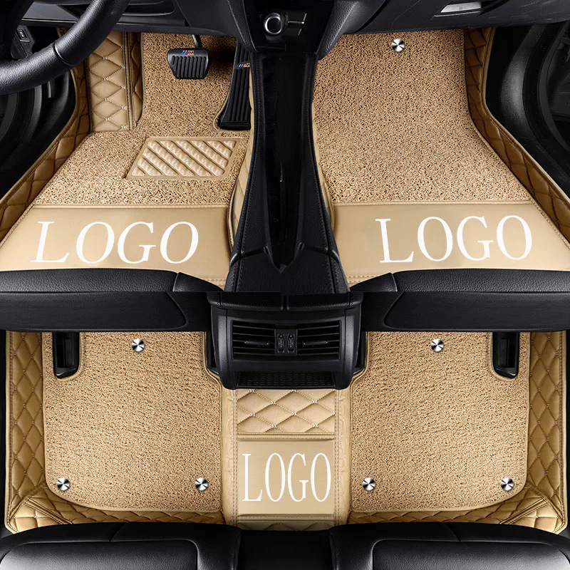 Car floor mats with Logo/Brand Logo for Citroen C5 C4 Air Cross Picasso C-elysee DS5 leather Anti-slip car-styling carpet liner |
