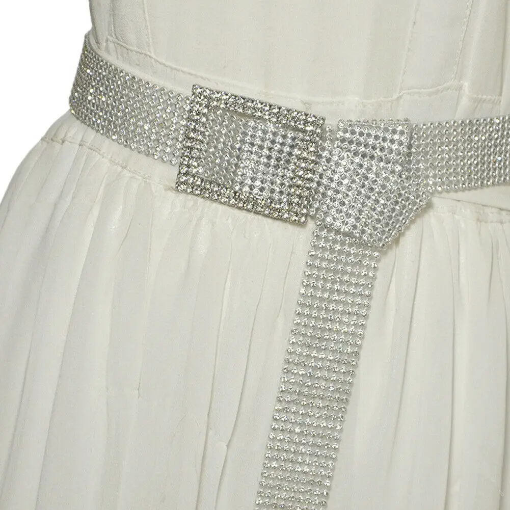 

120cm Brilliant Women's Belt Bling Crystal Waist Chain Full Diamond Rhinestone Crystal Belt Luxury Large Party Waist Belt