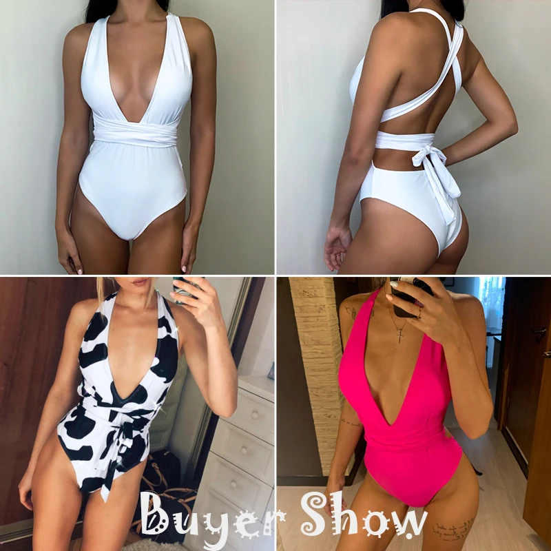 

Ashgaily 2021 Print One Piece Swimwear Women Swimsuit Floral Padded Bathing Suit Cut Out Beach Wear Bodysuit Monokini Female