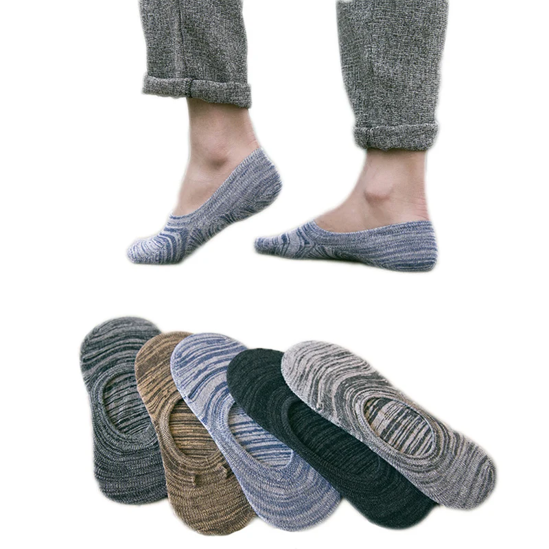 Мужские новые модные классические полосатые неглубокие хлопковые носки