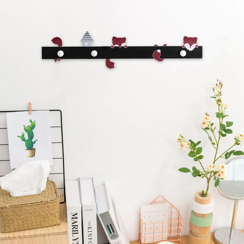 Деревянный держатель для ключей с героями мультфильмов настенные полки вешалка