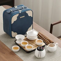 chinese vintage tea set outdoor portable ceramic handmade tea cup travel porcelain teapot set theepot teaware sets gift df50cj