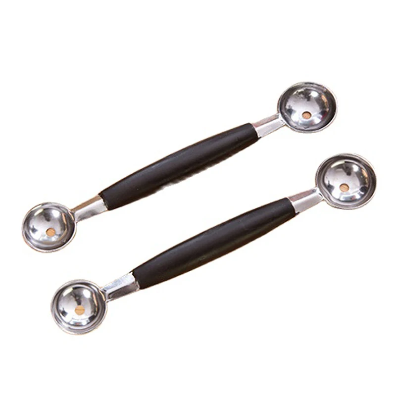 

18Cm Stainless Steel Melon Baller Kitchen Cut Watermelon Carving Knife Double Side Fruit Digging Spoon Ice Cream Platter Spoon