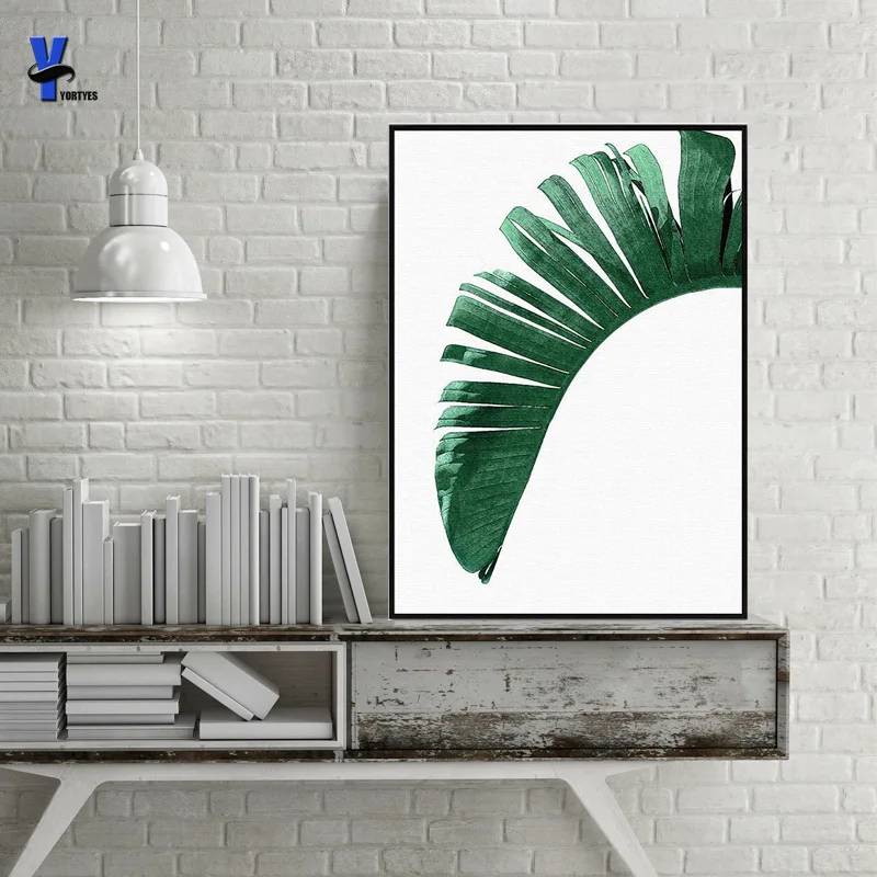 Современный Cuadro красивый домик с зелеными листьями кактус растение холст A4 принт