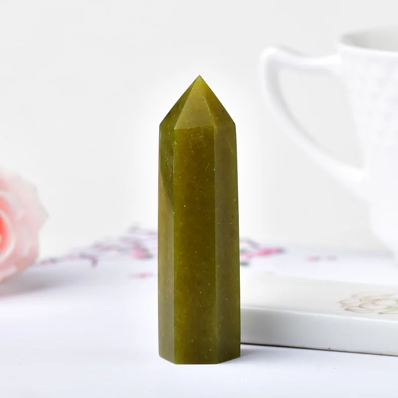 

Натуральный кристалл, лечебный оливин, башня обелиска, Кварцевая палочка 50-80 мм, красивое украшение для домашнего декора, энергоемкость