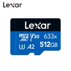 100% оригинальная карта памяти Lexar 633x32 Гб 128 Гб класс 10 UHS-I максимальная скорость чтения 95 мс V30 Micro SD карта 64 Гб 256 ГБ U3 TF Microsd