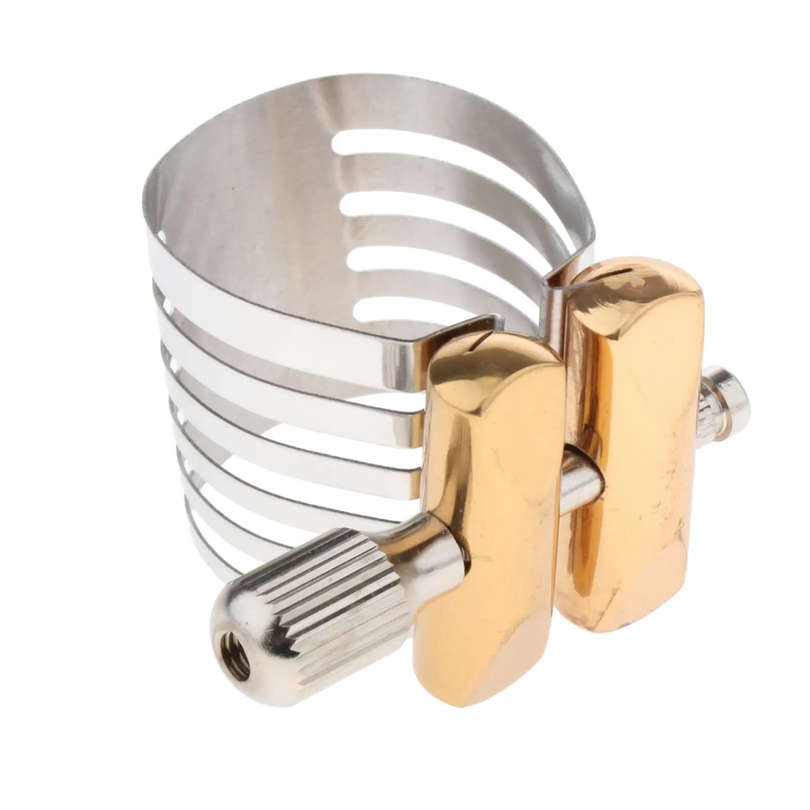 

Screw Adjust Nickel Plated Alto Tenor Saxophone Mouthpiece Ligature