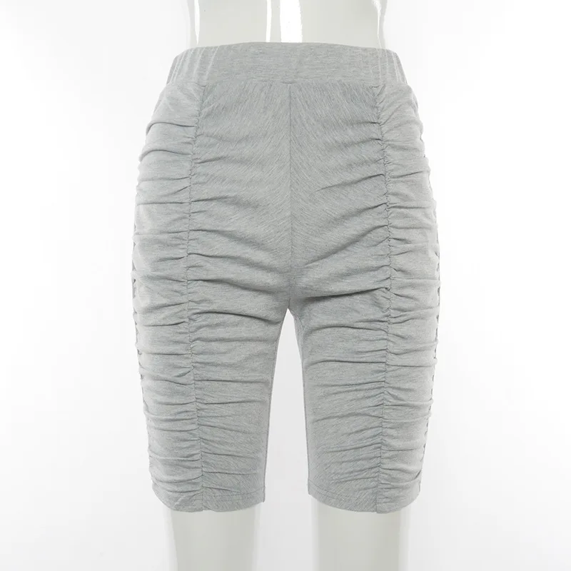 

2021 Summer Woman 90s Skinny Jogging Grey Shorts Solid Gothic Y2k High Waist Pants Vintage Harajuku Casual Biker Shorts Buttom