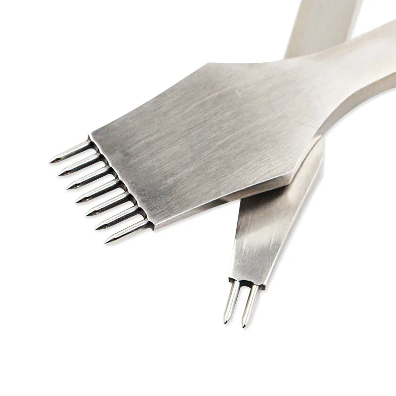 

Die-steel Leather Punch Tool Round Hole Craft Leather Chisel Pricking Iron Stitching Tools For Leather 3/4/5mm Spacing