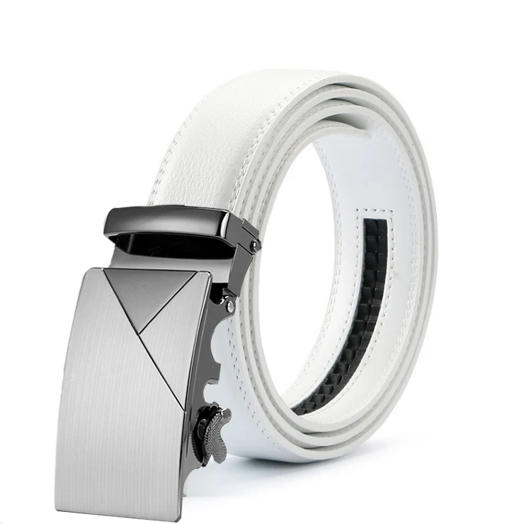 Высококачественные брендовые белые ремни из натуральной кожи роскошный мужской