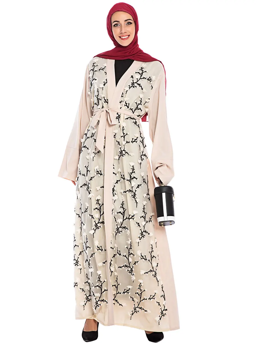 Abaya Марокканский кафтан Vetement Femme новое модное платье с простым принтом абайя турецкий осенний Musulmane Femme платье - Цвет: Abaya