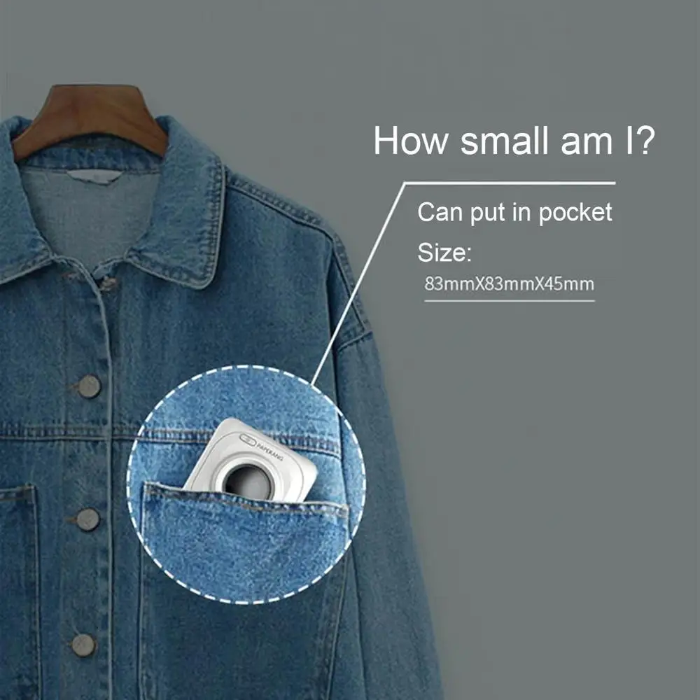 Paperang P1 маленький размер Беспроводной 4 0 фотопринтер для мгновенной печати