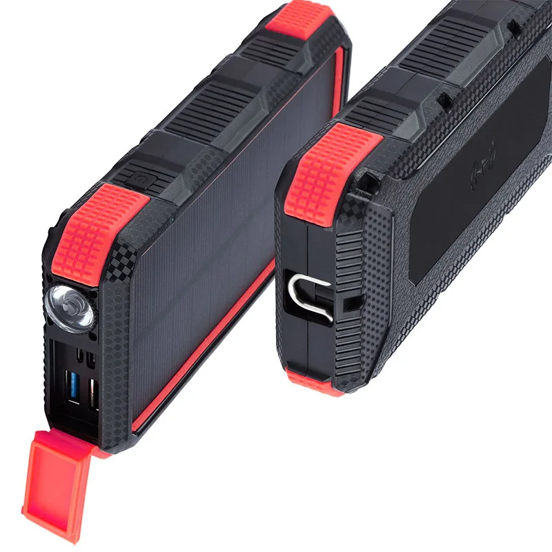 Внешний аккумулятор ёмкость 24000мАч солнечная батарея водонепроницаемый