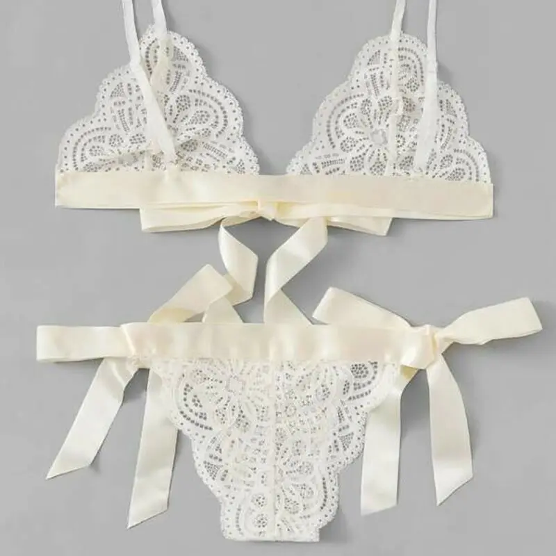 

Women Sexy Floral Lace Lingerie Bra Set Bralette Nightwear Babydoll Underwear
