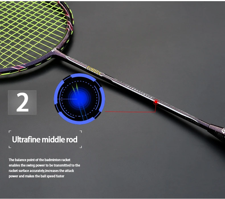 Professional Max 35LBS Ultralight Carbon Fiber Badminton Racket Sports Racquet Training Rackets Free For String Overgrip Bags