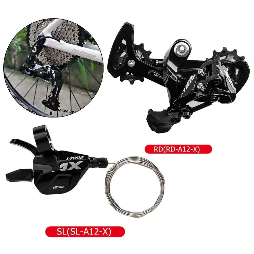 

MTB Bike AX 1x12 Speed Groupset 12S Right Trigger Shifter + Rear Derailleur 52T Max Sprlockets Mountain Bicycle Cycling Parts