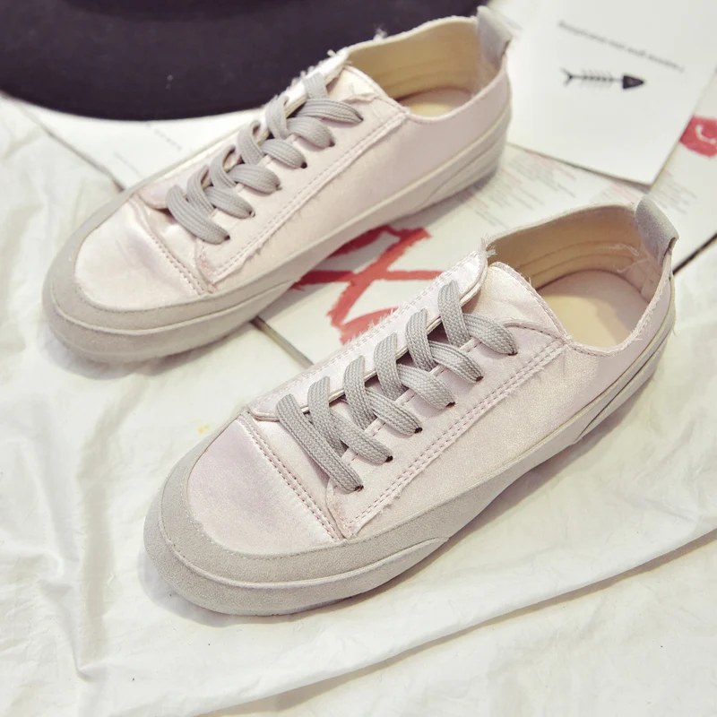 

2021 Spring and Summer New Flat Shoes Stitching Fashion Korean Style White Shoes Casual Flat Shoes