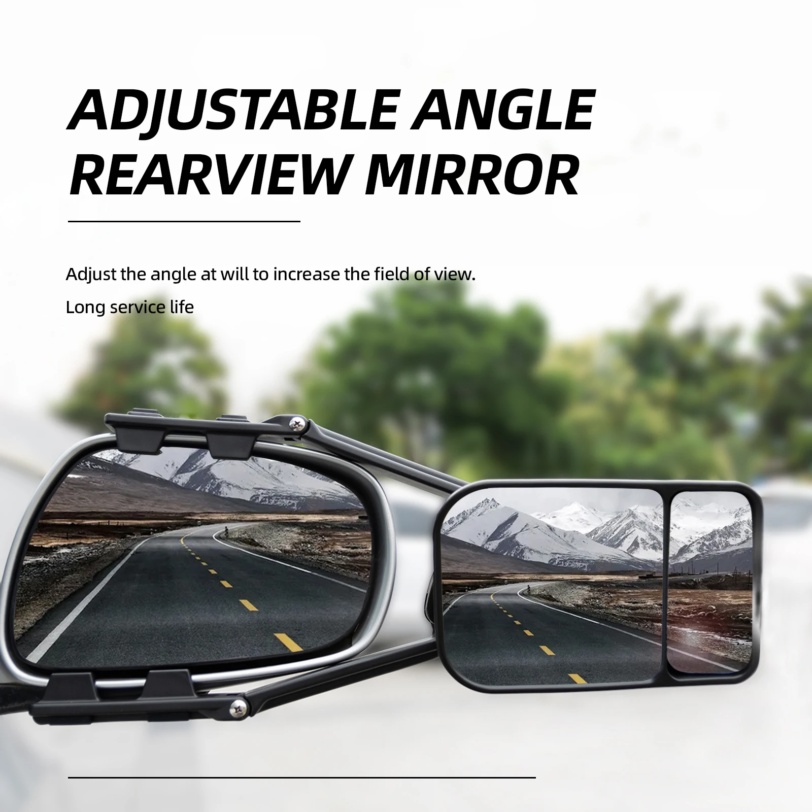 

Universal Caravan Trailer Car Towing Mirror Adjustable Tow Mirror Extension Strap Rear View Mirrors Side Spot Blind Convex Truck