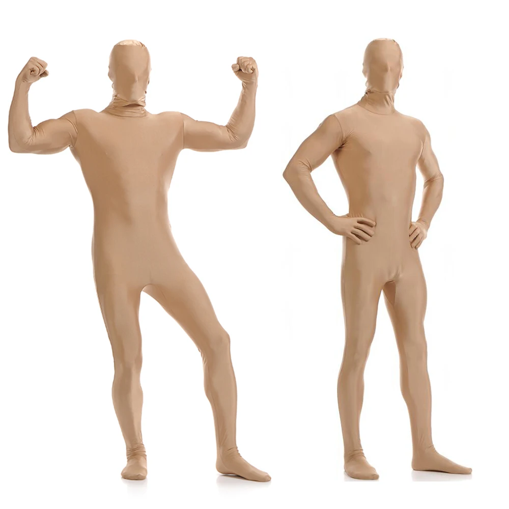 Бесплатная доставка телесный цвет спандекс костюм зентай для Для Мужчин зеленый