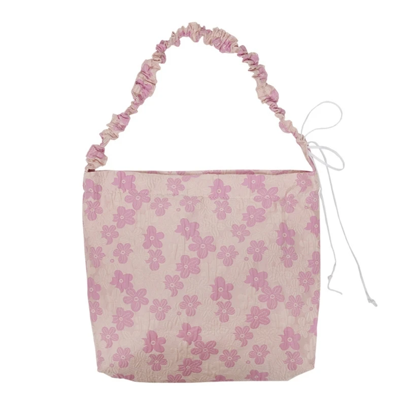 

066F винтажная женская сумка-мессенджер с розовым цветком жаккардовые сумочки вместительная Повседневная Сумка-тоут через плечо