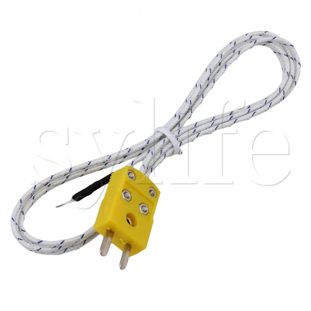 

1 метр регулятор температуры с термопарным K Тип кабель датчиках зонда с мини-разъем